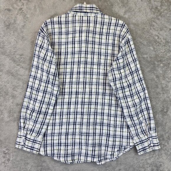 Abercrombie & Fitch Shirt Womens S Blue Green Plaid Button Down Oversized Casual - Picture 11 of 11
